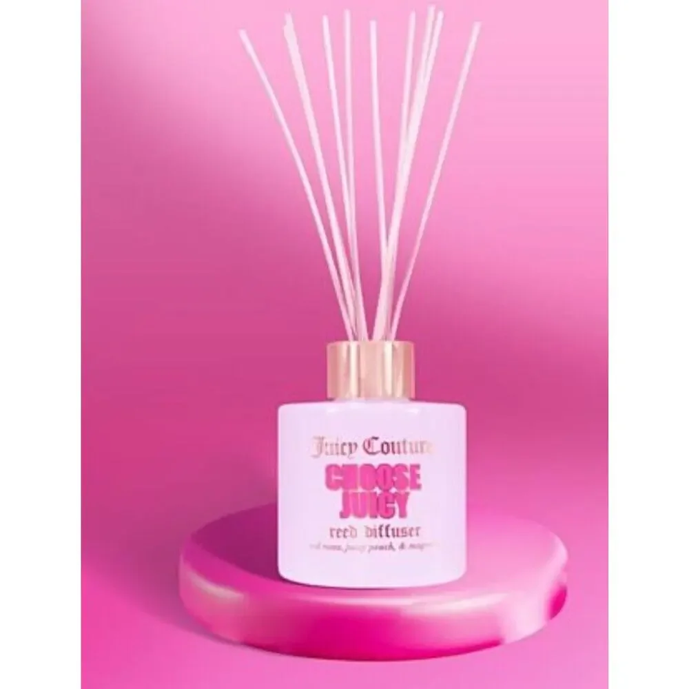 Juicy Couture 3.4 oz Reed Diffuser ROSE PEACH MAGNOLIA Hotel‎ Spa Luxury Glam